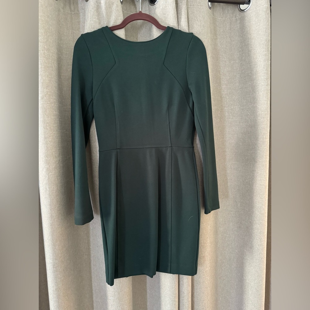French connection. Long sleeve. Forest green. Mini dress.